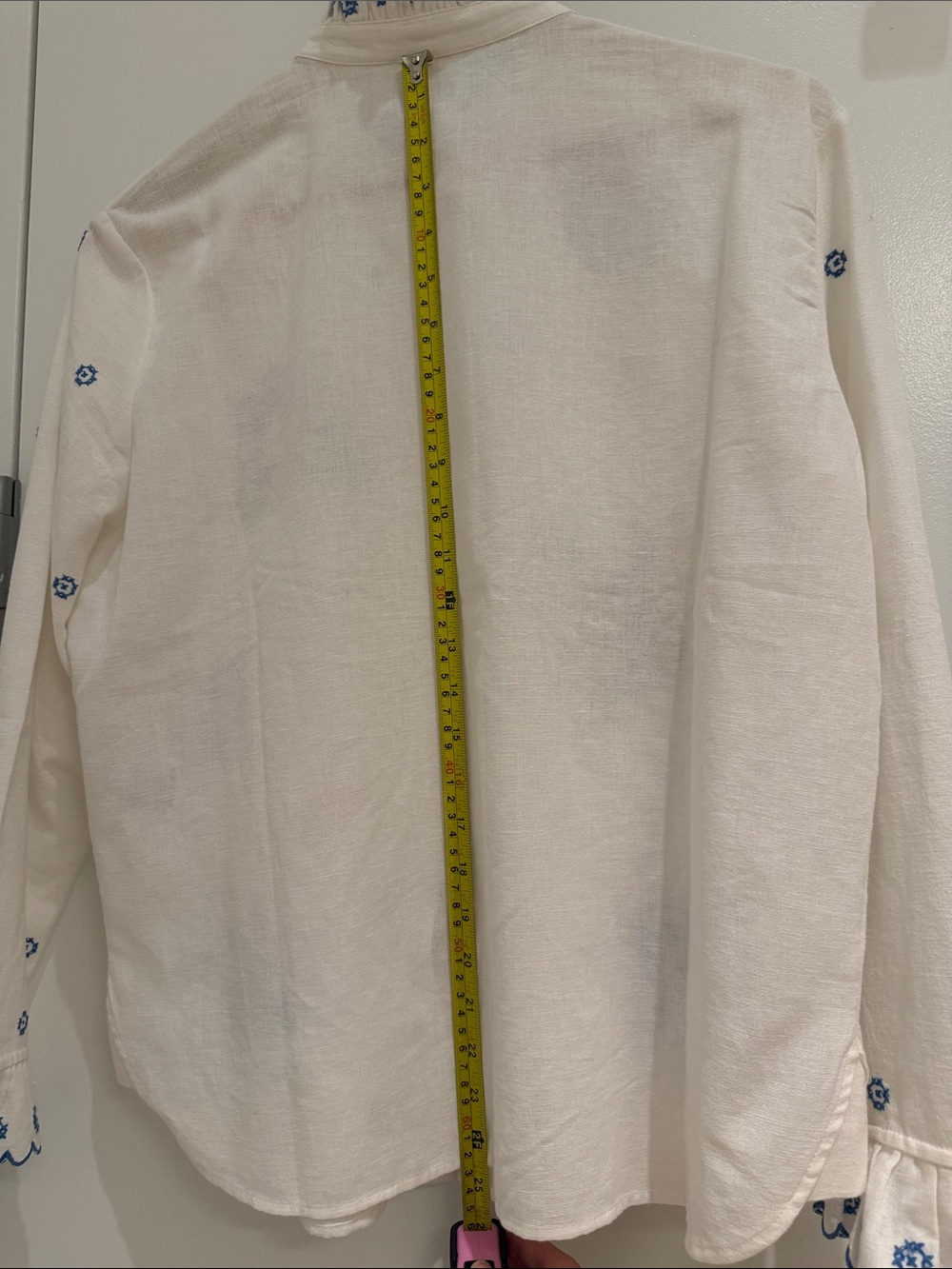 Sezane White Embroidered Floral Button-Up Blouse - new without tags - Picture 10 of 12